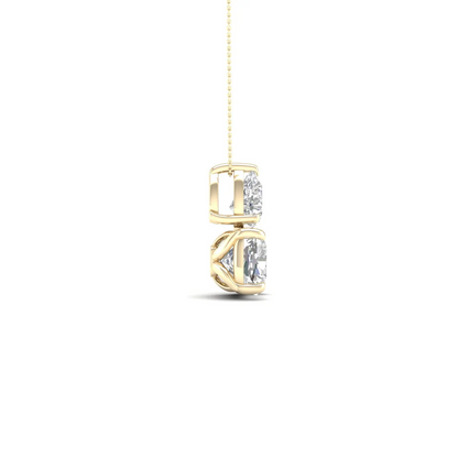 1 CTW Lab Grown Diamond Pear Cushion Cut Pendant