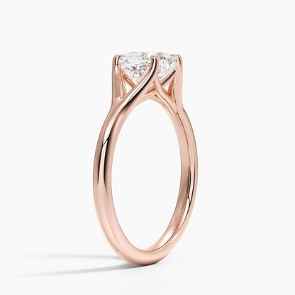 1 1/4 CT Cushion Lab Grown Diamond Solitaire Ring