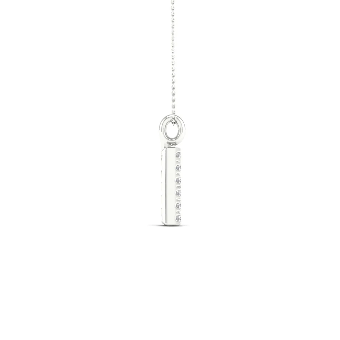 0.05 CTW Lab Grown Diamond F Letter Pendant