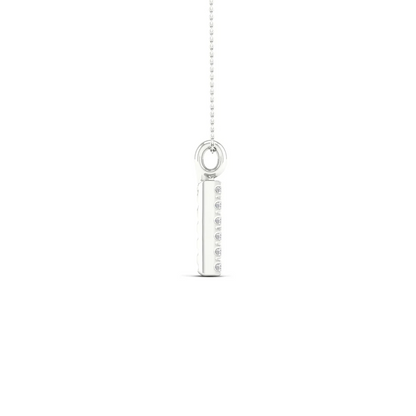 0.05 CTW Lab Grown Diamond F Letter Pendant