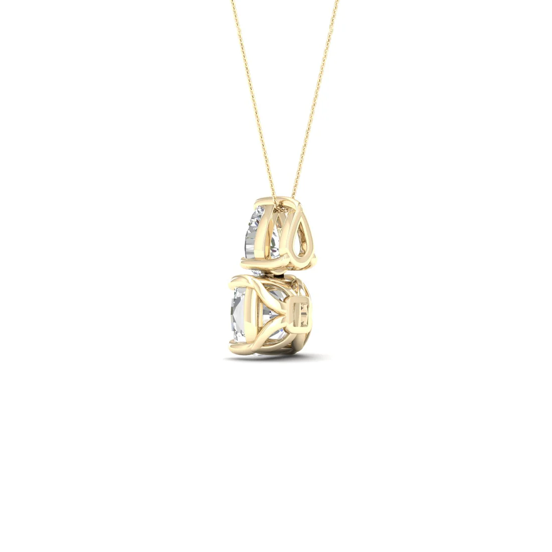 1 CTW Lab Grown Diamond Pear Cushion Cut Pendant
