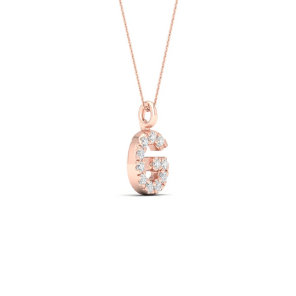 0.065 CTW Lab Grown Diamond G Letter Pendant