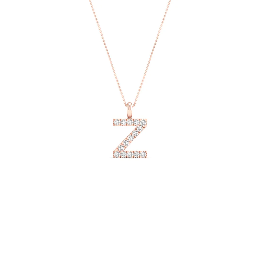 0.060 CTW Lab Grown Diamond Z Letter Pendant