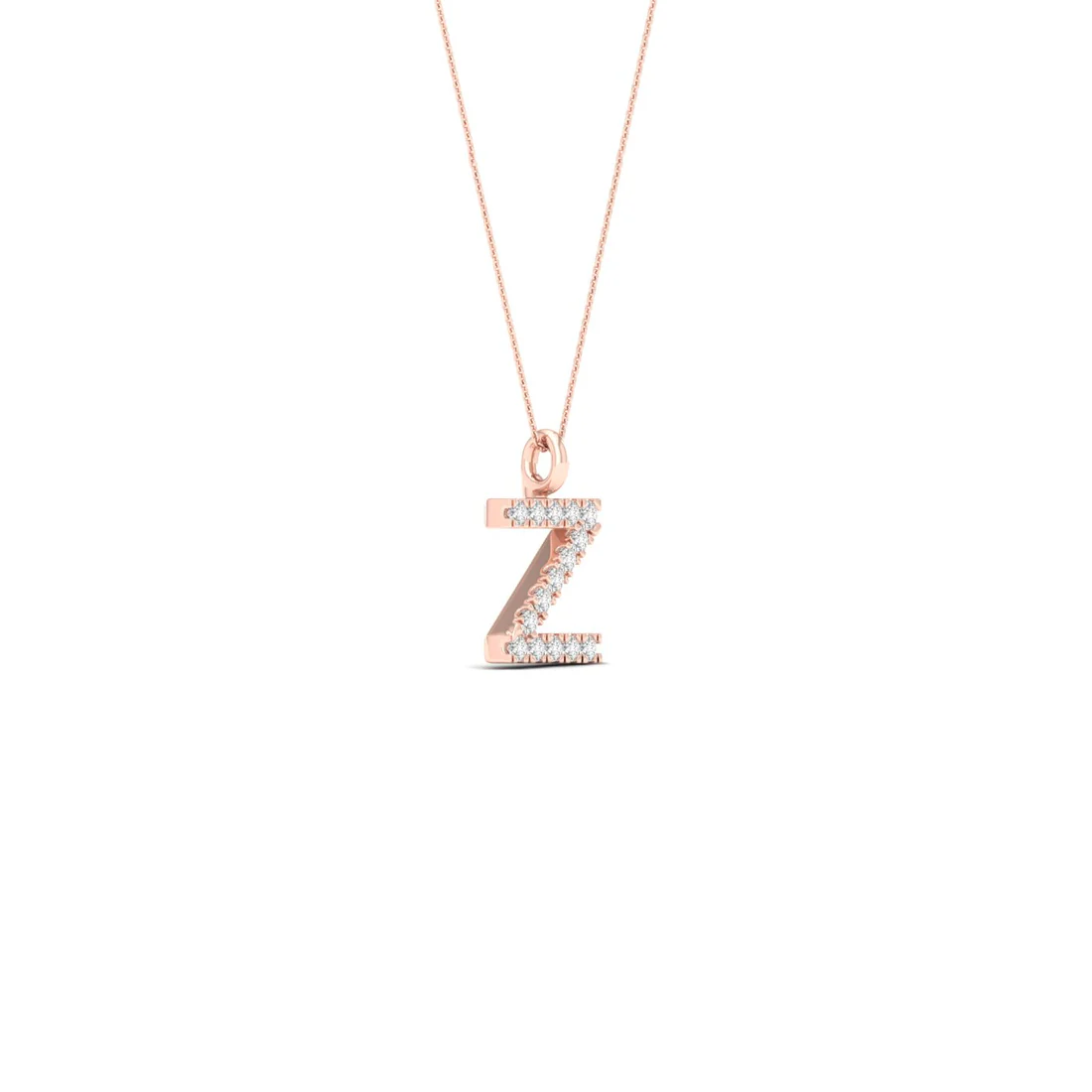 0.060 CTW Lab Grown Diamond Z Letter Pendant