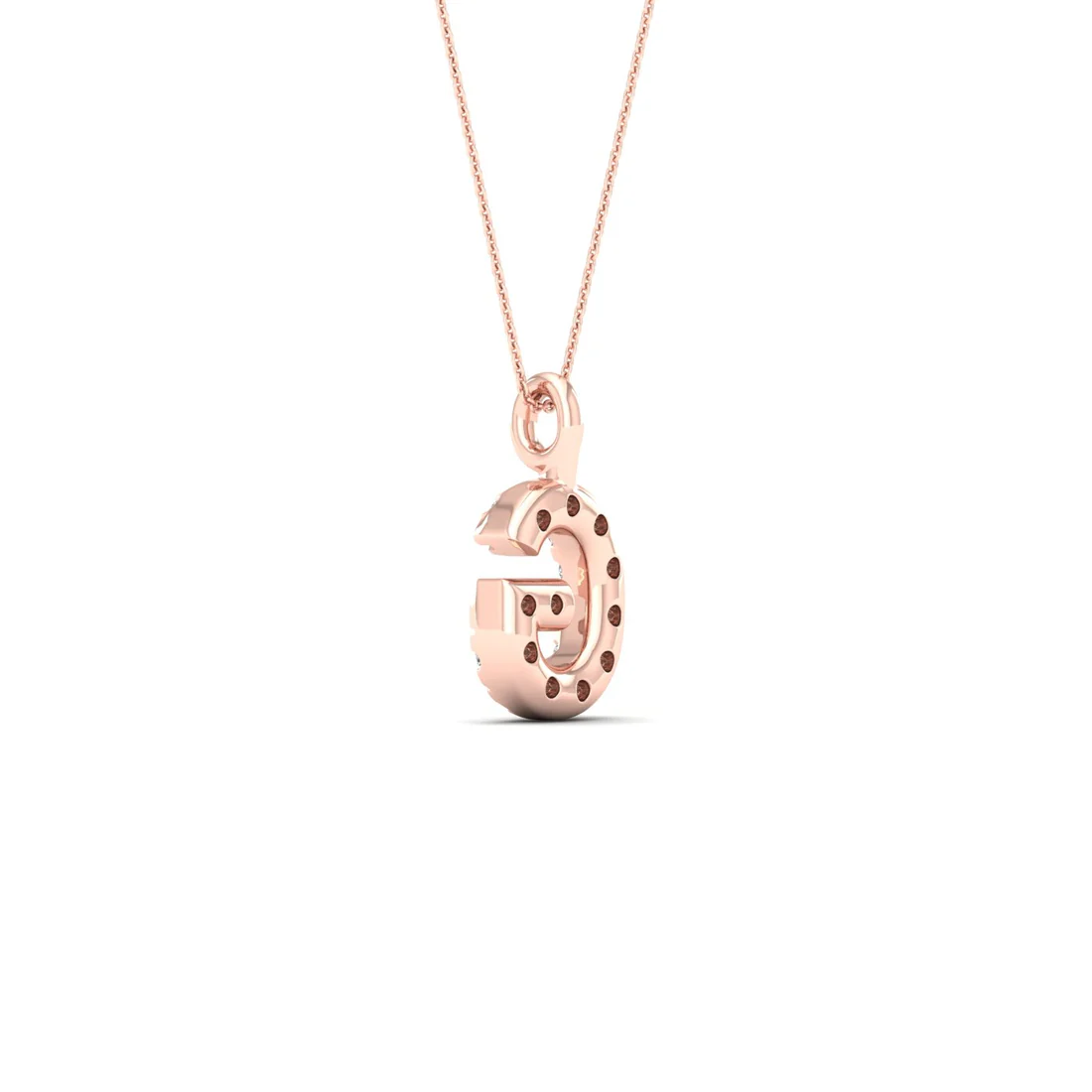 0.065 CTW Lab Grown Diamond G Letter Pendant