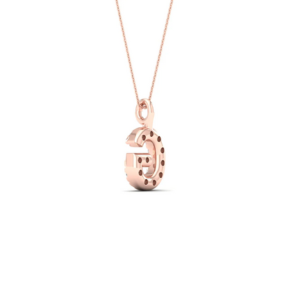 0.065 CTW Lab Grown Diamond G Letter Pendant