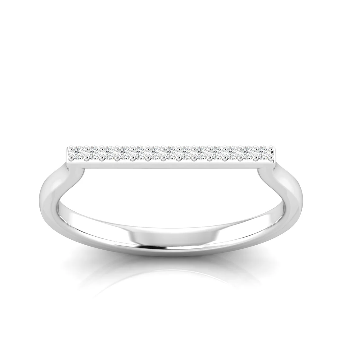 0.065Ctw Bar Fashion Lab Grown Diamond Wedding Band
