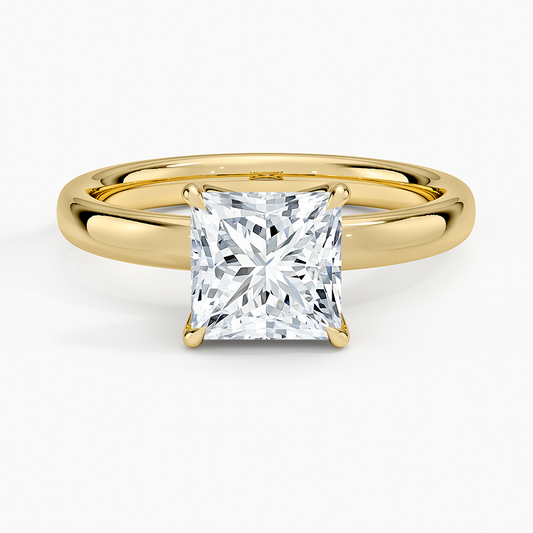 1 1/2CT Princess Lab Grown Diamond Solitaire Ring
