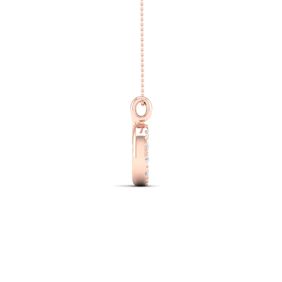0.065 CTW Lab Grown Diamond G Letter Pendant