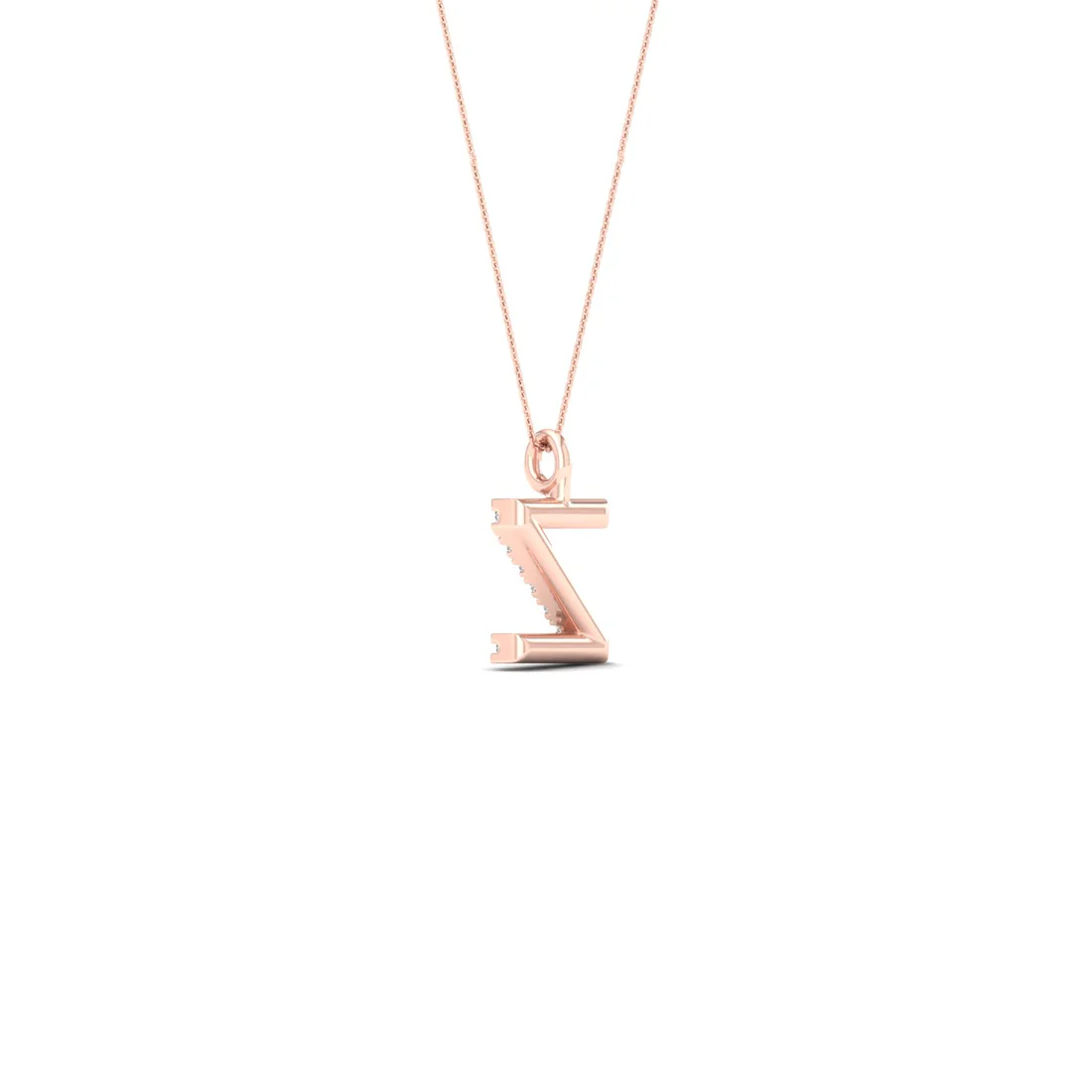 0.060 CTW Lab Grown Diamond Z Letter Pendant