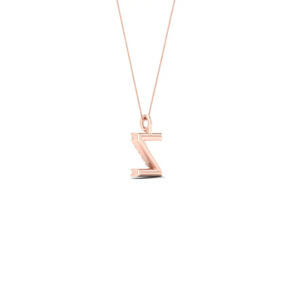 0.060 CTW Lab Grown Diamond Z Letter Pendant