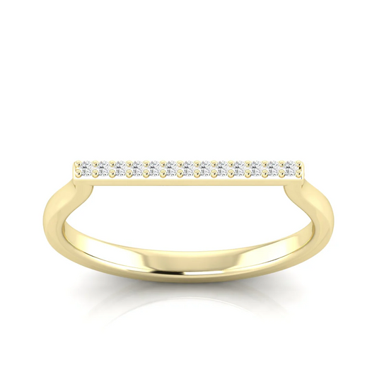 0.065Ctw Bar Fashion Lab Grown Diamond Wedding Band