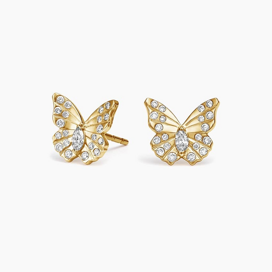 Butterfly Shape 1/5 CTW Lab Grown Diamond Stud Earrings