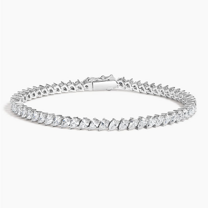 6CTW 7 inch Pear Lab Grown Diamond Tennis Bracelet
