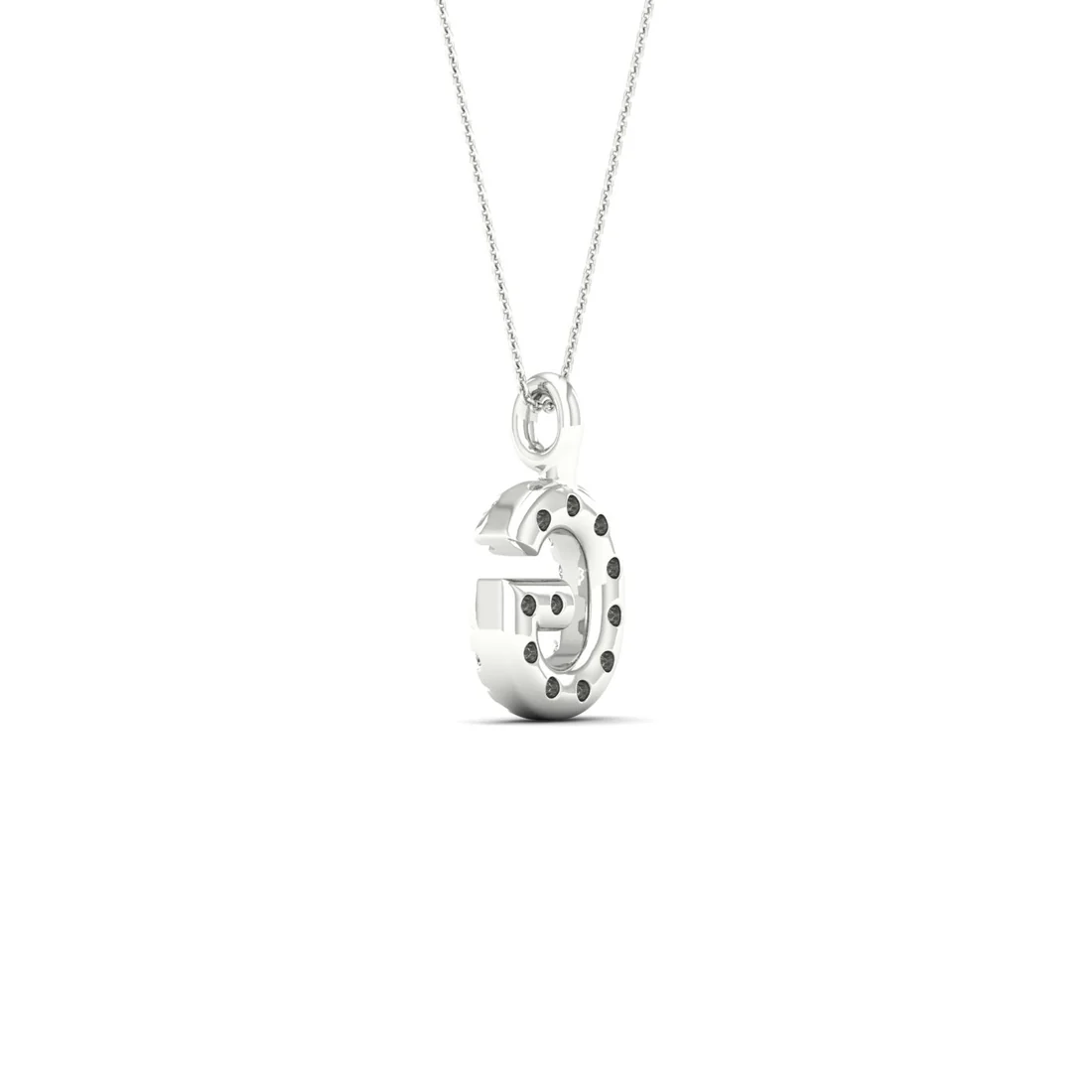 0.065 CTW Lab Grown Diamond G Letter Pendant