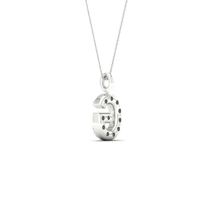 0.065 CTW Lab Grown Diamond G Letter Pendant