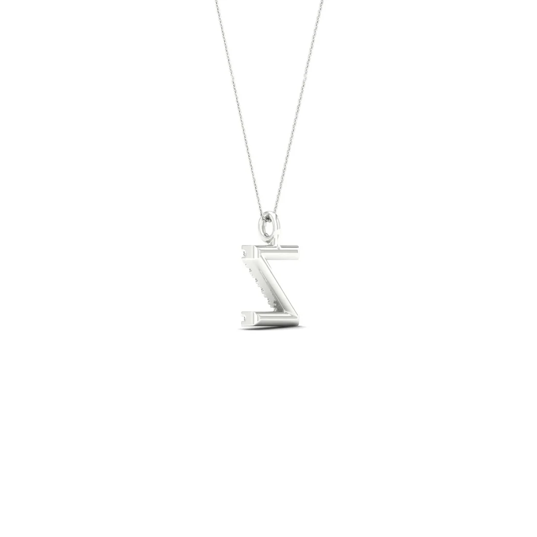 0.060 CTW Lab Grown Diamond Z Letter Pendant