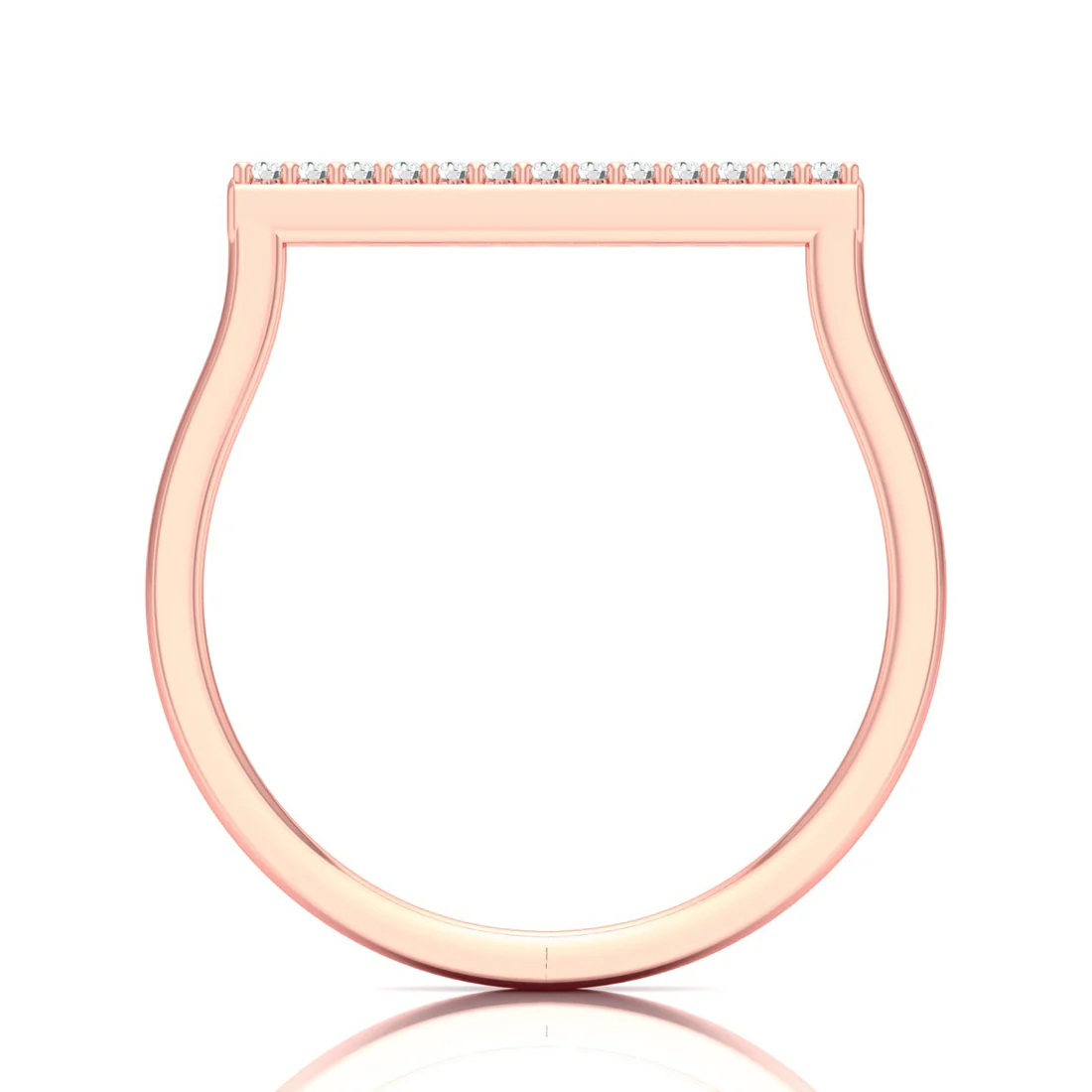 0.065Ctw Bar Fashion Lab Grown Diamond Wedding Band