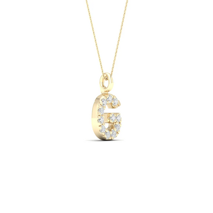 0.065 CTW Lab Grown Diamond G Letter Pendant
