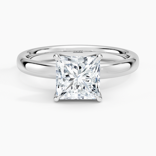 1 1/2CT Princess Lab Grown Diamond Solitaire Ring