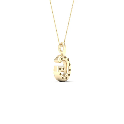 0.065 CTW Lab Grown Diamond G Letter Pendant