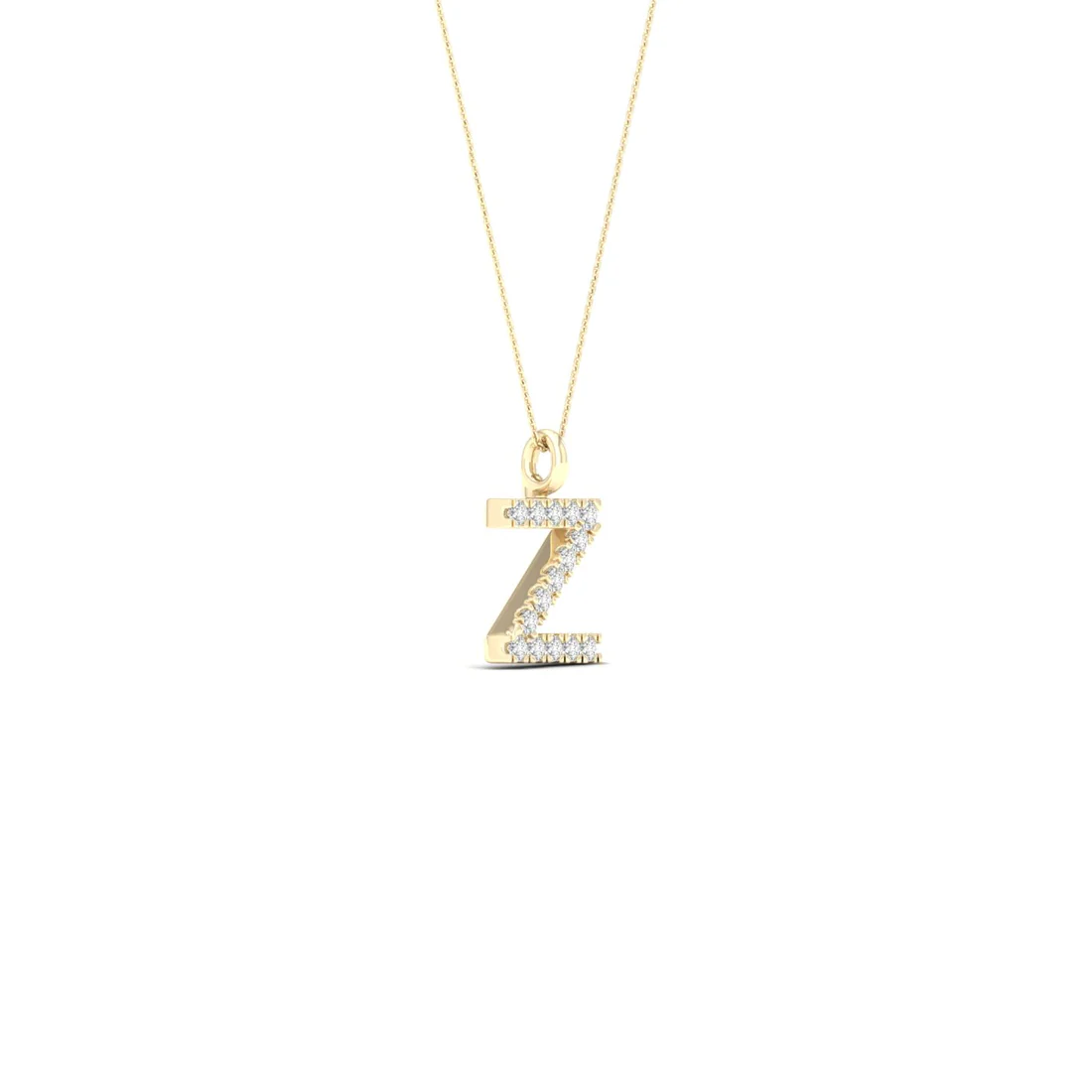0.060 CTW Lab Grown Diamond Z Letter Pendant