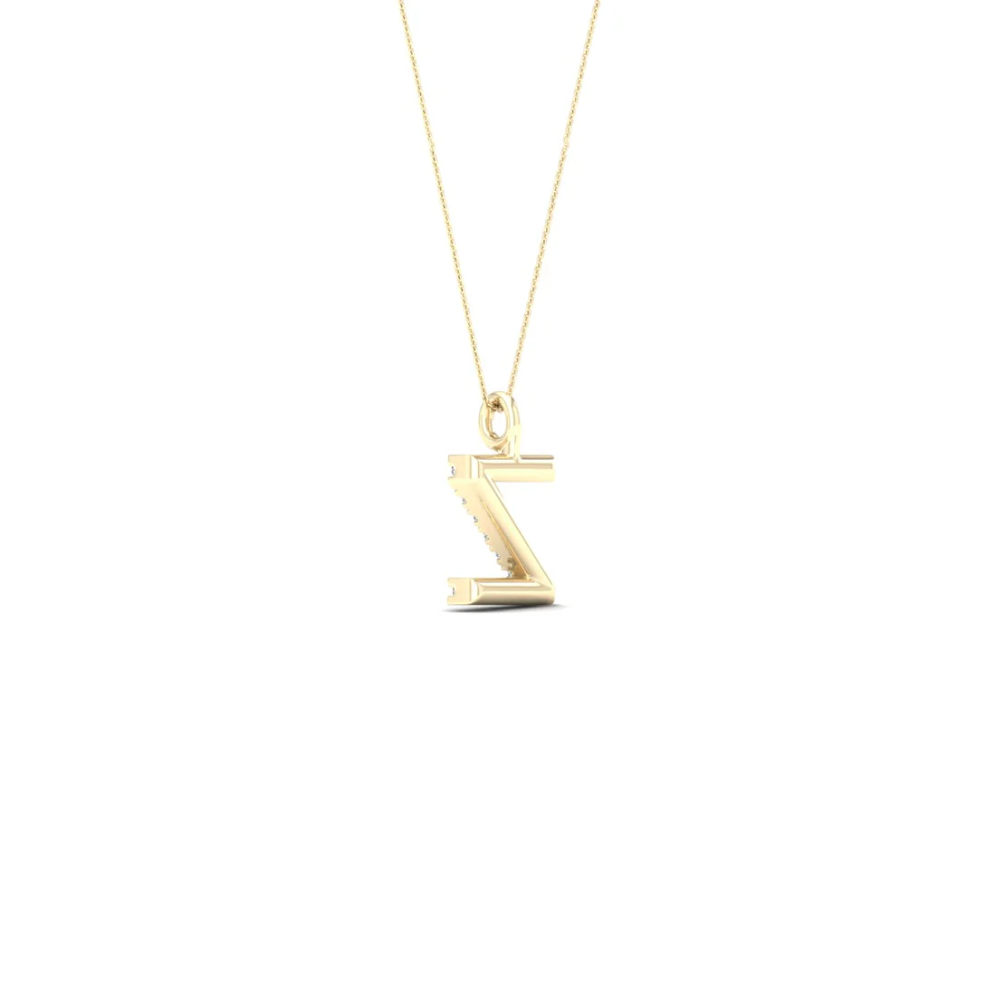 0.060 CTW Lab Grown Diamond Z Letter Pendant