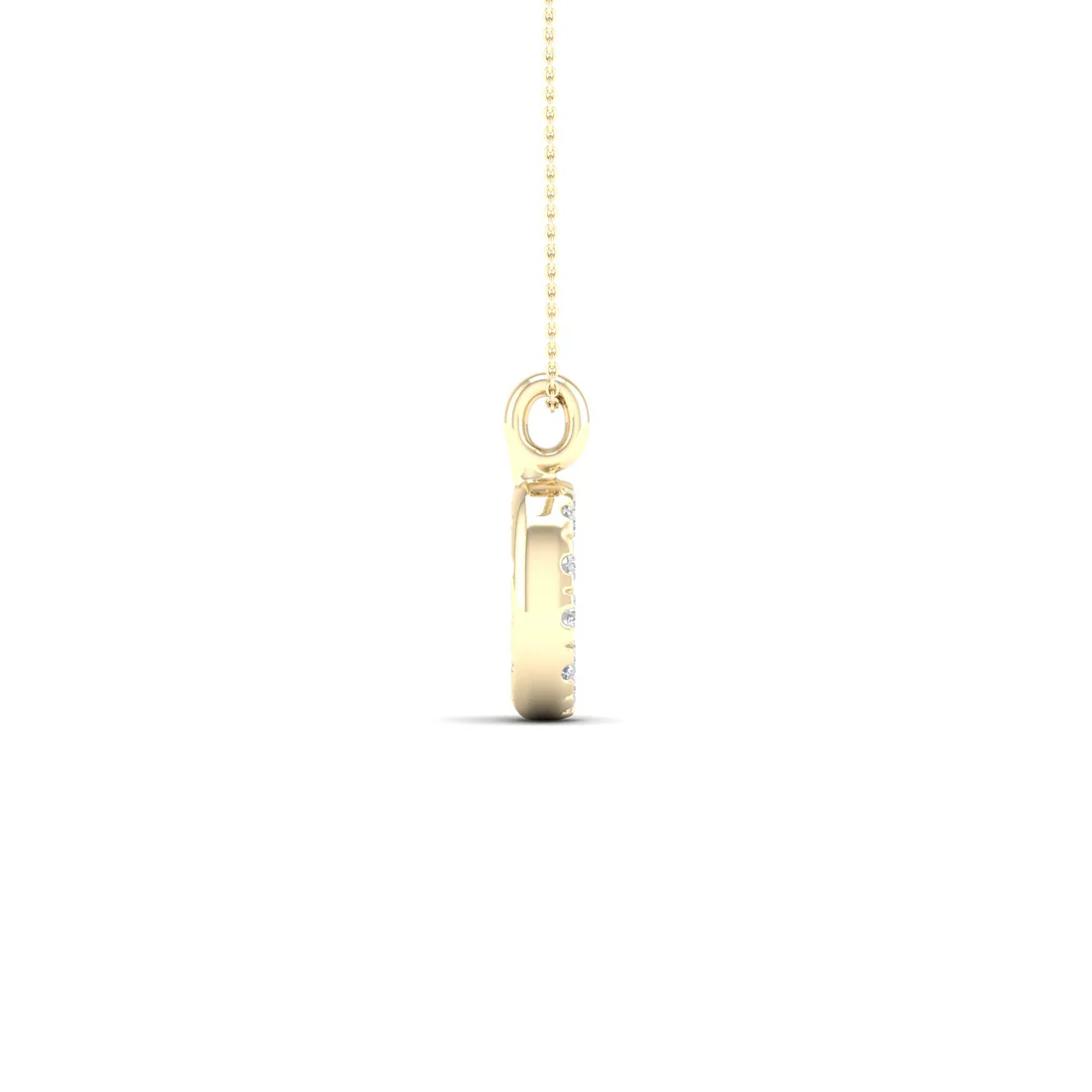 0.065 CTW Lab Grown Diamond G Letter Pendant