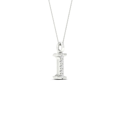 0.02 CTW Lab Grown Diamond I Letter Pendant