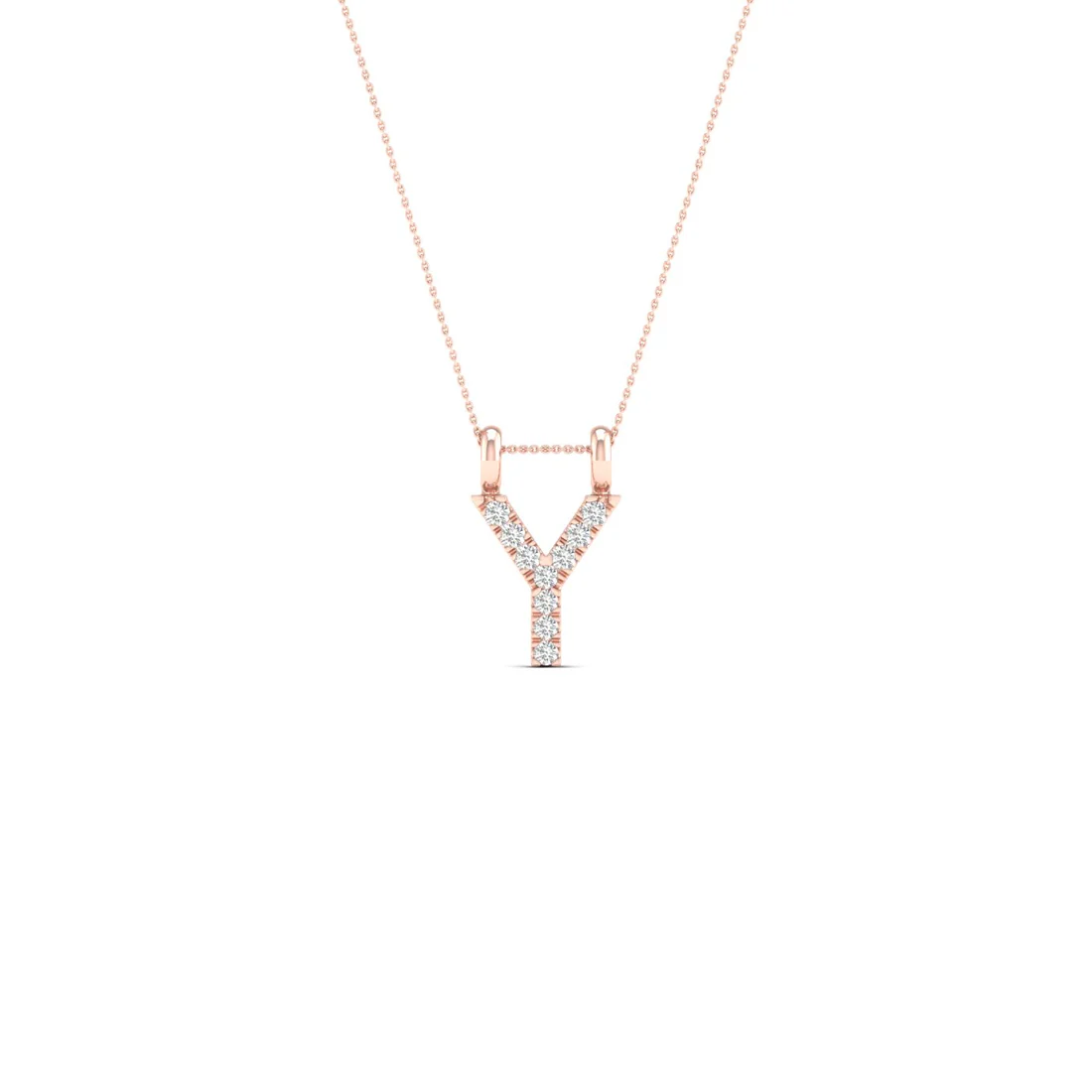 0.05 CTW Lab Grown Diamond Y Letter Pendant