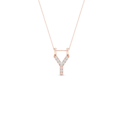0.05 CTW Lab Grown Diamond Y Letter Pendant