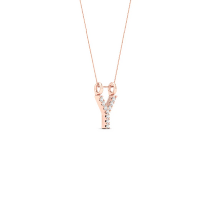 0.05 CTW Lab Grown Diamond Y Letter Pendant