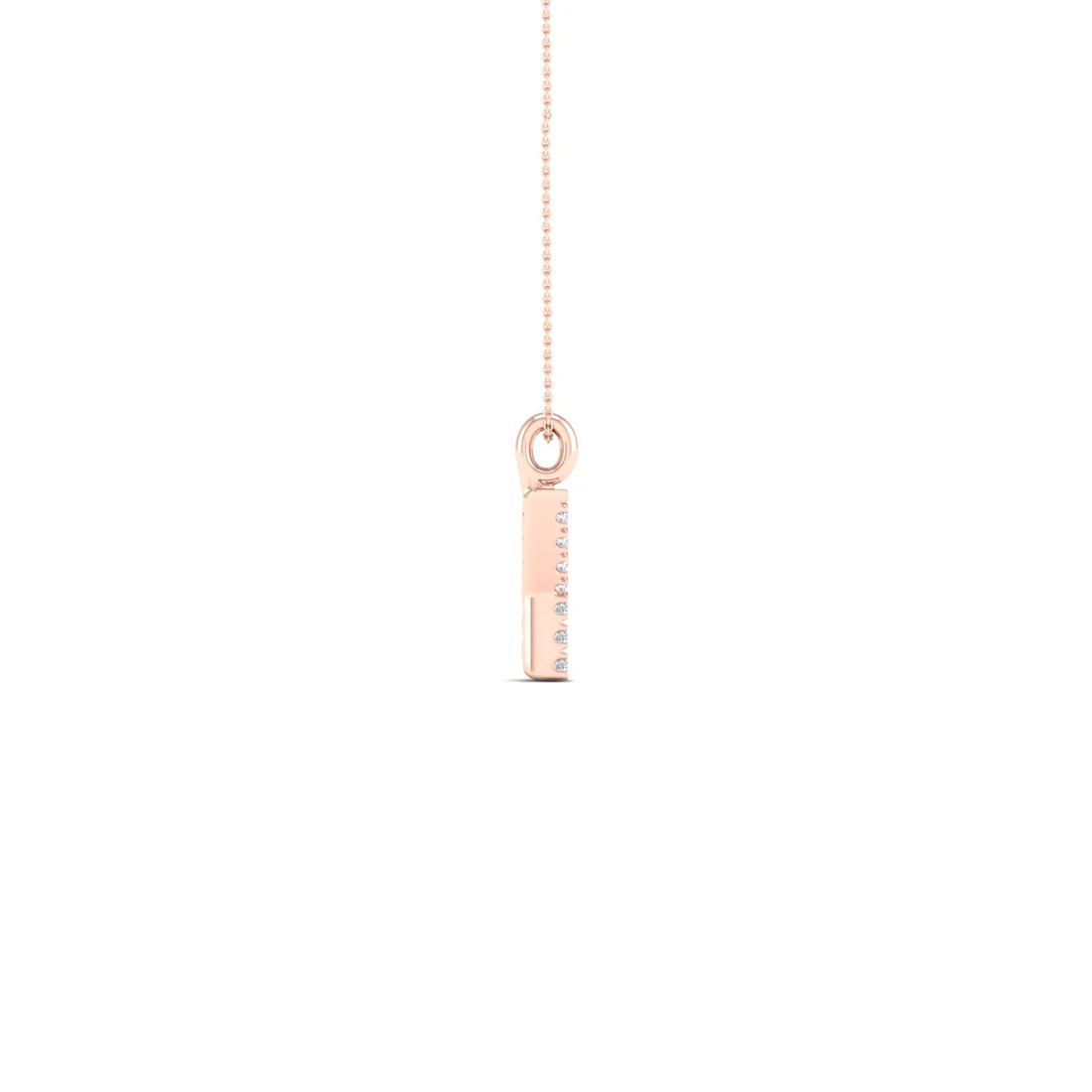 0.05 CTW Lab Grown Diamond Y Letter Pendant