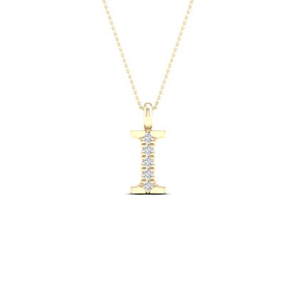 0.02 CTW Lab Grown Diamond I Letter Pendant