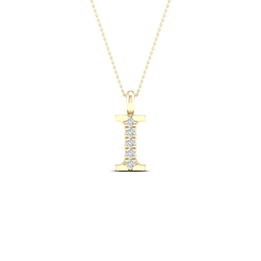 0.02 CTW Lab Grown Diamond I Letter Pendant