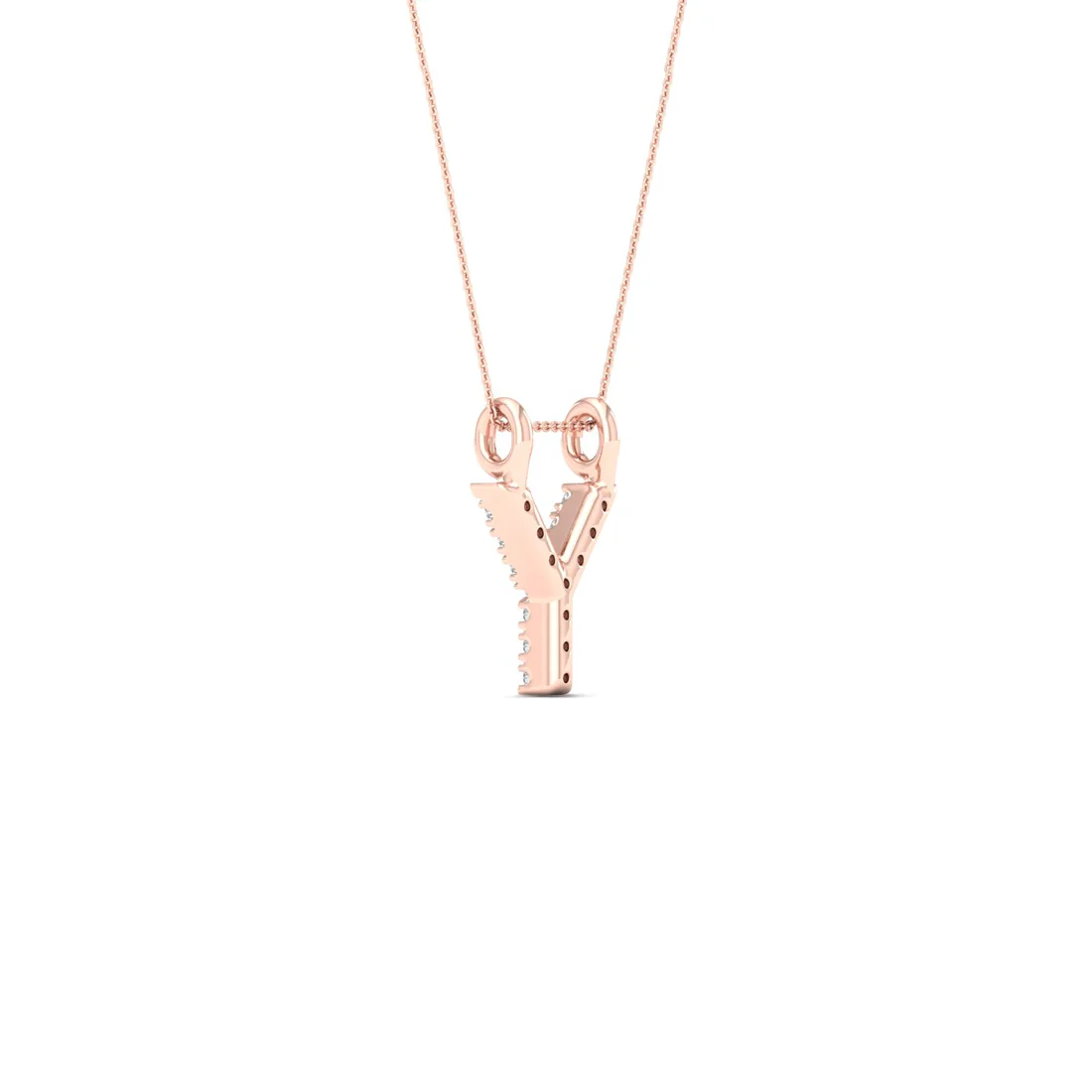 0.05 CTW Lab Grown Diamond Y Letter Pendant