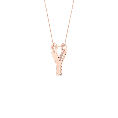 0.05 CTW Lab Grown Diamond Y Letter Pendant