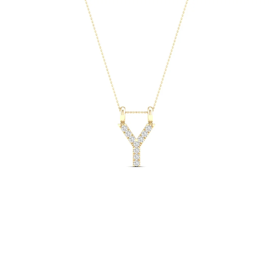 0.05 CTW Lab Grown Diamond Y Letter Pendant