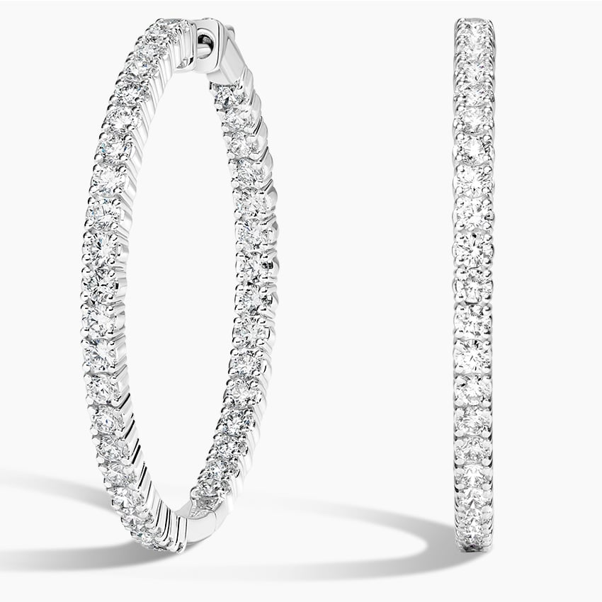 Large Perfect Luxe Hoop Lab Grown Diamond Earrings