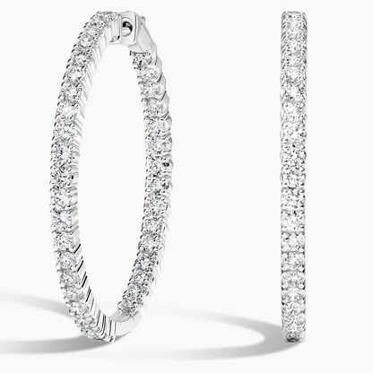 Large Perfect Luxe Hoop Lab Grown Diamond Earrings