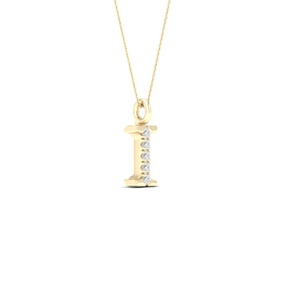 0.02 CTW Lab Grown Diamond I Letter Pendant