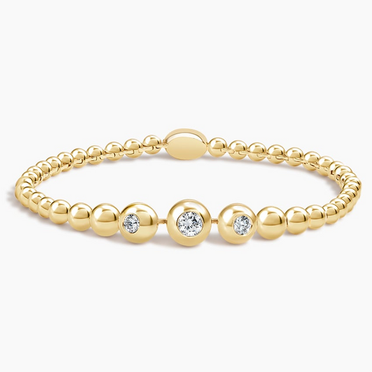 2/5CTW 6.5 inch Lab Grown Diamond Bubble Bracelet