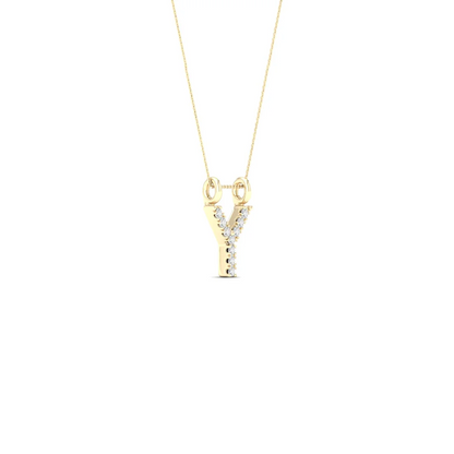 0.05 CTW Lab Grown Diamond Y Letter Pendant