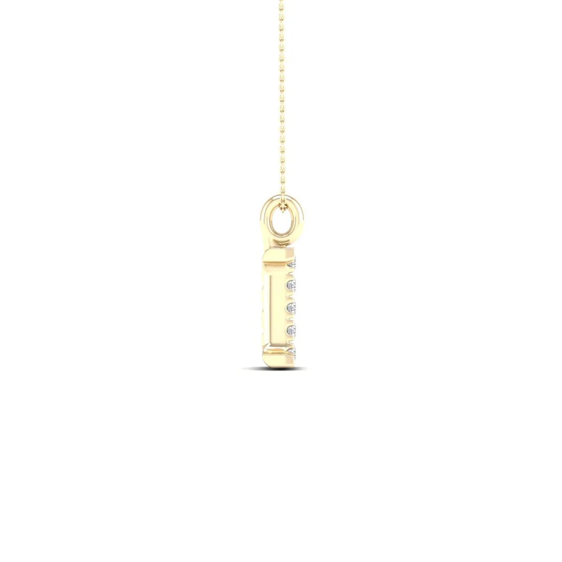 0.02 CTW Lab Grown Diamond I Letter Pendant