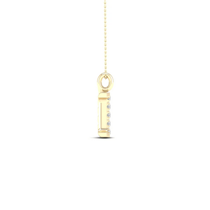 0.02 CTW Lab Grown Diamond I Letter Pendant