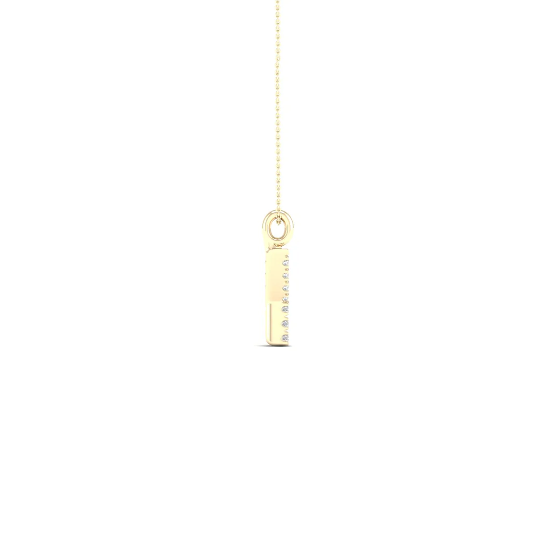 0.05 CTW Lab Grown Diamond Y Letter Pendant