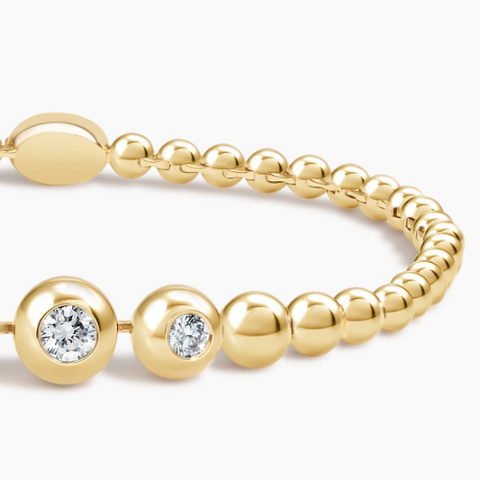 2/5CTW 6.5 inch Lab Grown Diamond Bubble Bracelet