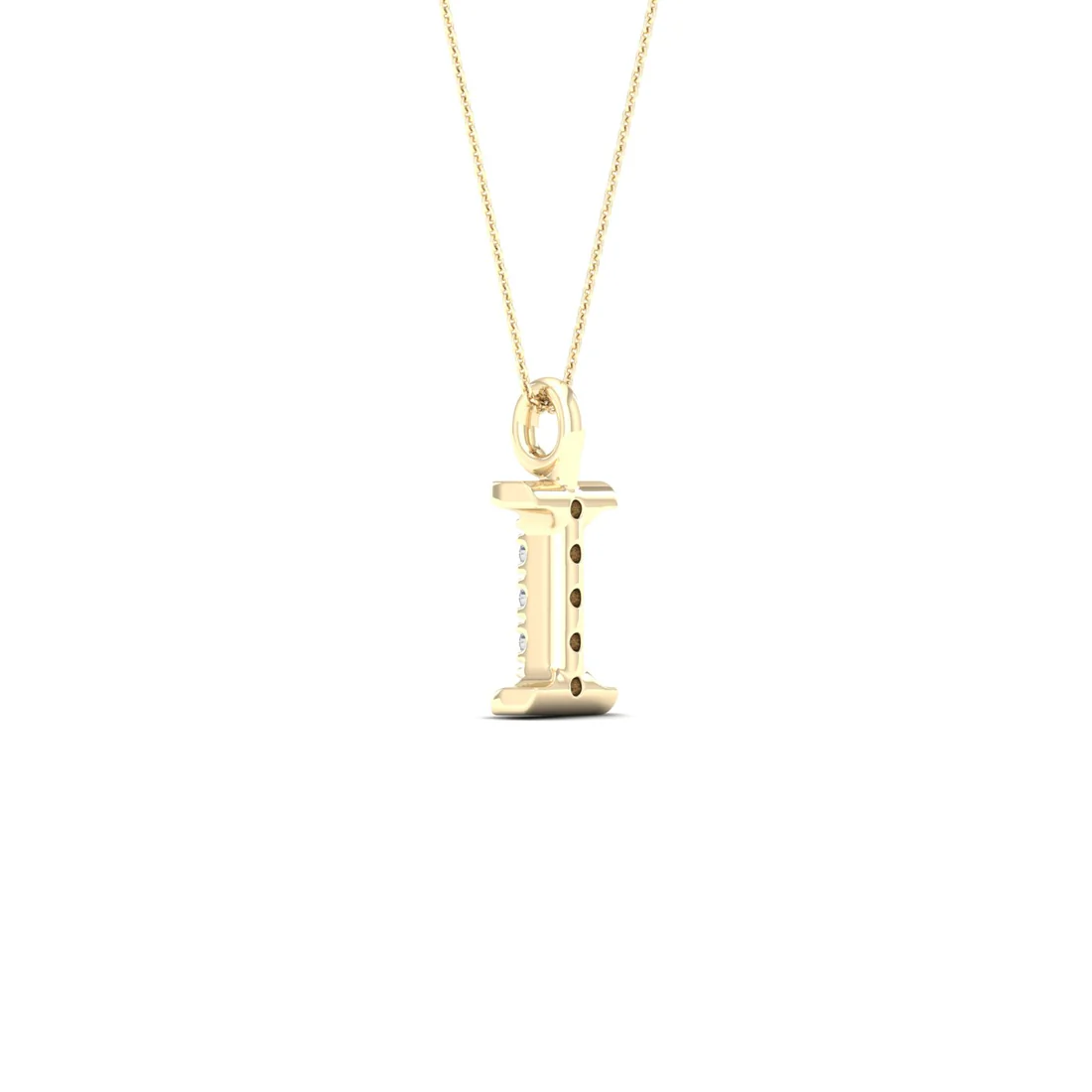0.02 CTW Lab Grown Diamond I Letter Pendant