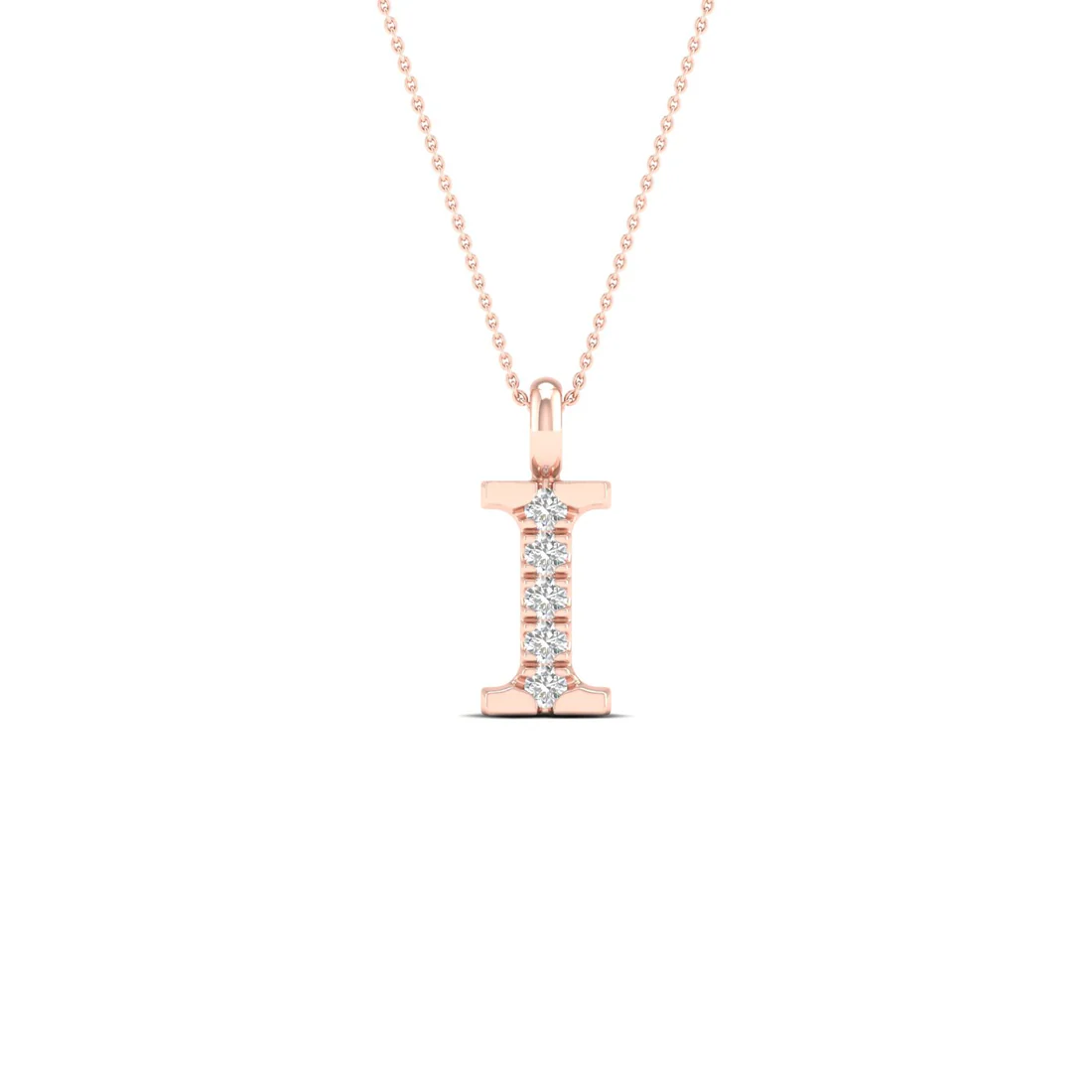 0.02 CTW Lab Grown Diamond I Letter Pendant