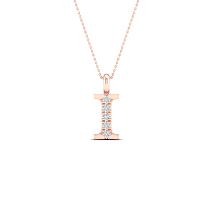 0.02 CTW Lab Grown Diamond I Letter Pendant